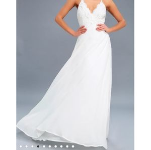 Lulu's - Madalyn White Lace Maxi Dress